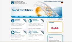 Website for translation agency
